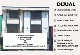 Di Jual Ruko 2 Unit Dempet, di Tengah kota Sungguminasa, Gowa