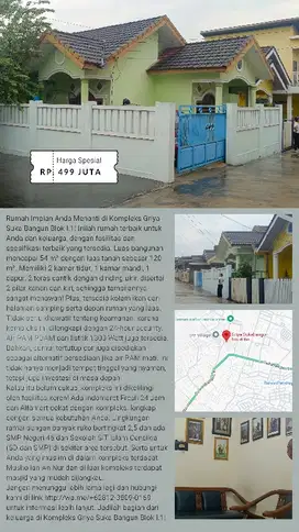 jual rumah murah di sukabangun sukarami