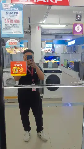 Kulkas Sharp Promo Cicilan 0% dan free pengiriman
