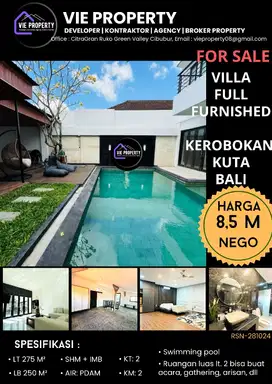 DIJUAL MURAH, TURUN HARGA VILLA DI KEROBOKAN BALI