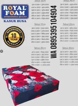 Agen kasur busa royal foam & inoac