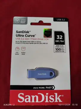 SANDISK FLASHDISK CZ550 32GB 100MB USB 3.2 BLUE ORI