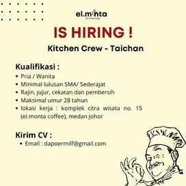 Loker tk masak untuk sate taichan