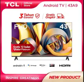 TV LED TCL 43Inch Android Smart TV FHD Baru dan Garansi Resmi