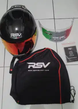 HELM RSV FF500 CARBON GLOSSY PAKET GANTENG