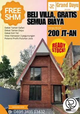 Villa Murah Dekat Taman Safari Prigen, Free SHM