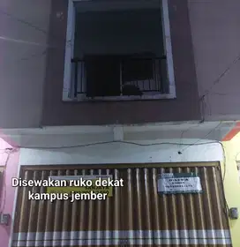 Disewakan ruko dekat kampus jember