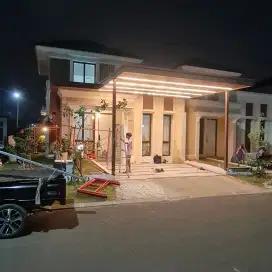 Kanopi minimalis alderon plafon pvc solarflat kaca railing/balkon ss