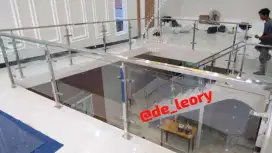 Railing Kaca Stainless Pagar Tangga Balkon Jogja