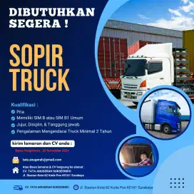 Dicari sopir  Truck