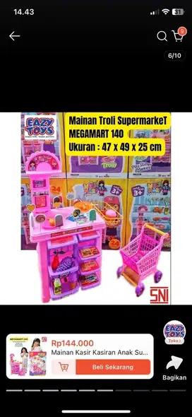 Mainan supermarket trolli