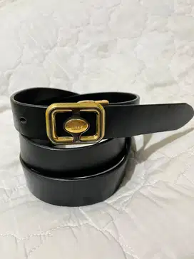 Dunhill Leather Gold Buckle Belt size 120cm Ikat Pinggang