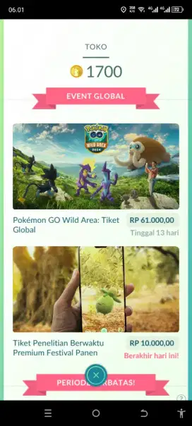 Akun game pokemon go legenda