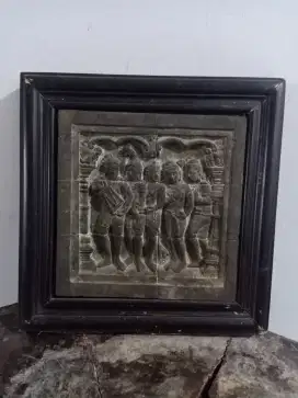 Hiasan Dinding Relief Batu Candi Borobudur ukuran 20 x 20 cm