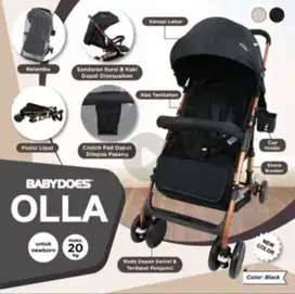 Stroller Babydoes Olla - Black Harga Miring