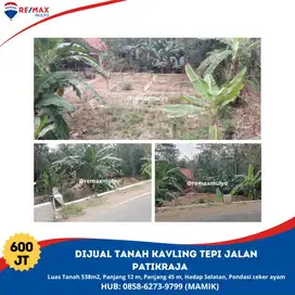 Dijual Tanah Kavling Tepi Jalan