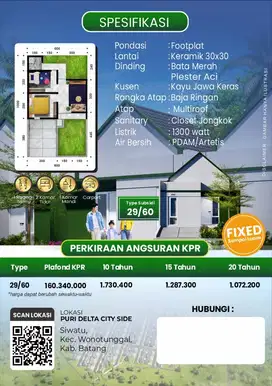 Rumah subsidi fasilitas super lengkap dan termegah di batang