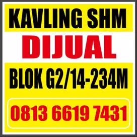 KAVLING SHM DIJUAL BLOK G2/14-234M Bukit Cimanggu City Blok G2 No14