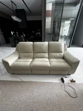 Sofa Kulit Cellini 3 seater elektrik recliner COD Kelapa Gading