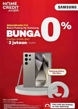 Credit S24 ultra 256GB bunga 0% Bebas 2x cicilan