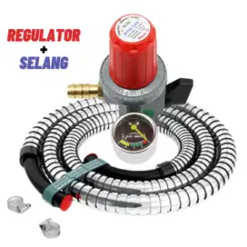 Paket Set Regulator Selang Slang Kompor Gas Winn Win W-181 M Tekanan T