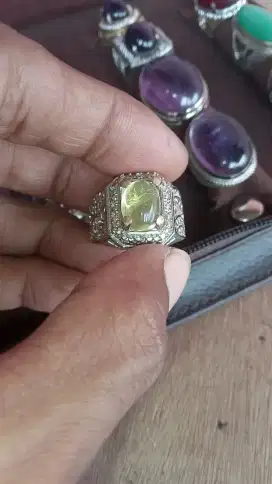 Cincin natural lemon citrine Quartz