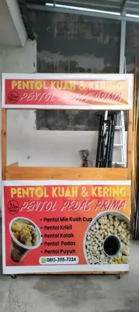 Rombong Gerobak Kayu Roda