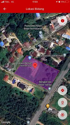 DIJUAL TANAH STRATEGIS JALAN PALAM BANJARBARU KALSEL