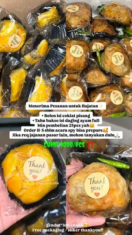 Jajanan Pasar [ Bolen & Tahu Bakso] 3000/pcs