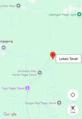 Dijual Tanah Perladangan di Desa Pagar Dewa Kab. Tulang Bawang Barat