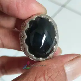 Batu Cincin Akik Permata Natural Yaman Wulung Cibeet Cakep