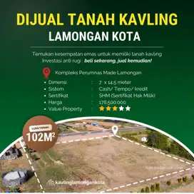 Investasi Kavling Murah di Lamongan Kota, Pembayaran Fleksibel Hingga