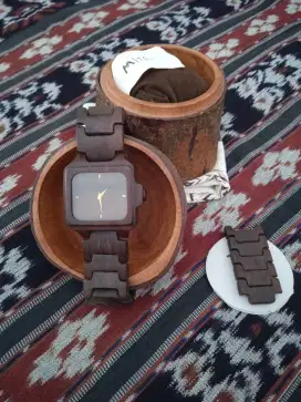 Jam Tangan Matoa Rote Kayu Wood Pria Wanita Unisex