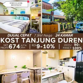 Dijual Rumah Kos 24 Pintu Full Furnish di Tanjung Duren, Jakarta Barat