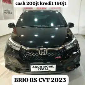 DP 35JT ! HONDA BRIO RS CVT 2023 HITAM FUL ORI SIAP PAKAI KREDIT MUDAH