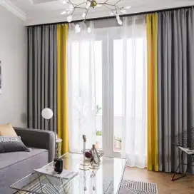 Jual gordyn gorden tirai vertikal roll blind jasa wallpaper dinding vi