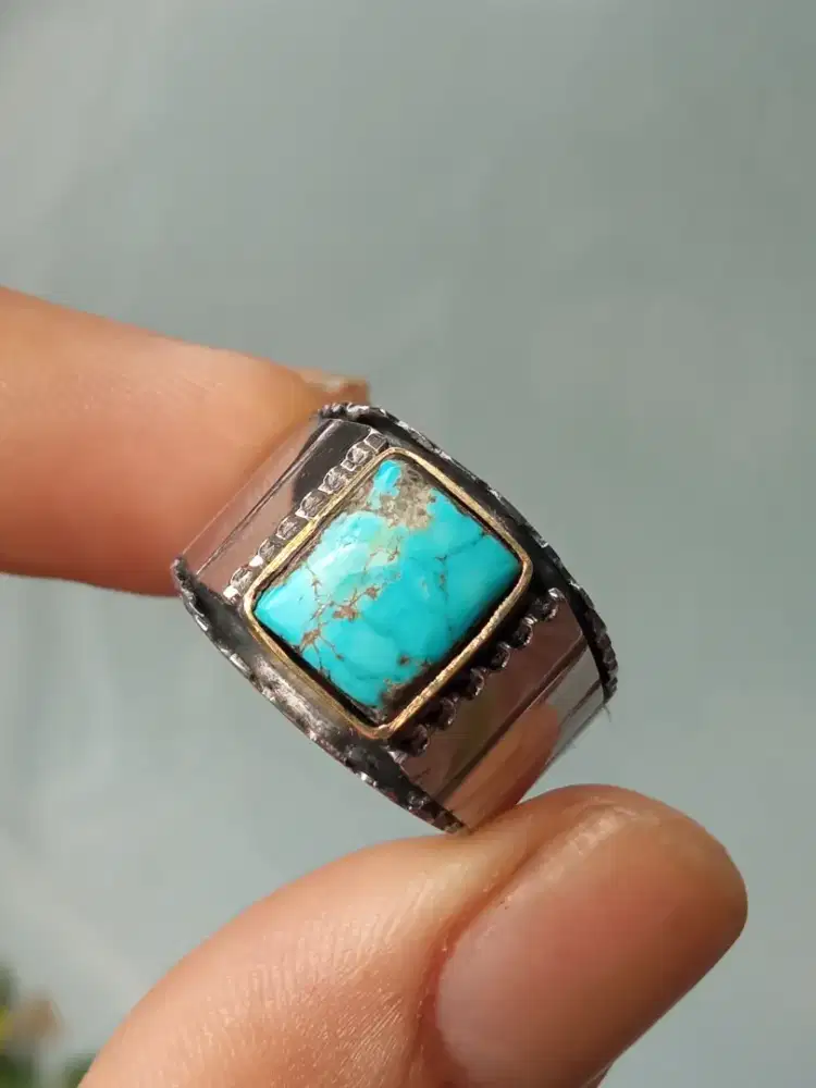 Cincin Batu Pirus Persia Fancy