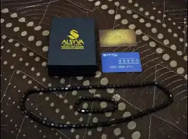 Kalung Dan Gelang Kesehatan Alsyva Black Jade Giok Hitam Korea