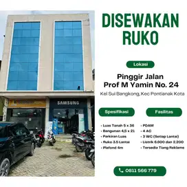 MURAH !!! Disewakan ruko siap pakai, tepi jalan kotabaru