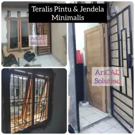 Pintu besi kawat nyamuk