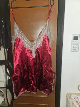 Lingerie Satin Merah