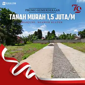 Dijual tanah pekarangan murah di Ngawen Klaten hanya 100 Jutaan