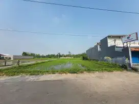 Lahan Sawah Strategis Purwomartani Kalasan Yogyakarta (2 Muka Jalan)