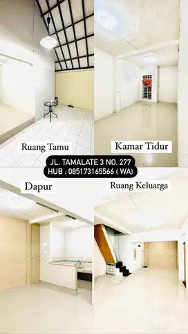 DISEWAKAN RUMAH JL. TAMALATE III NO 277 MAKASSAR ( LOKASI STRATEGIS)