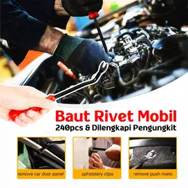 Baut Rivet Mobil (240PCS/set) + Pengungkit - OTOHEROES HE01.