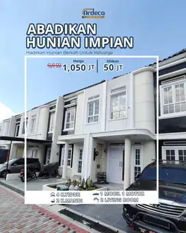 Rumah Baru Siap Huni Tema Art Deco 4KT Strategis di Arcamanik Bandung