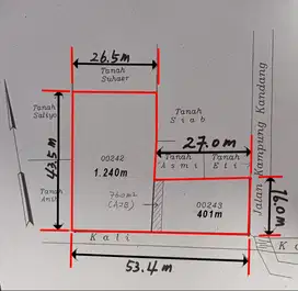 Dijual Tanah SHM Strategis untuk Perumahan Kecil