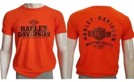 Kaos harley davidson orange motorcycle