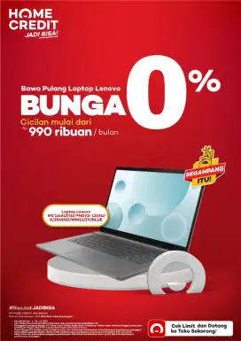 Segampang itu cicilan leptop promo bunga rendah dan free 1 kali