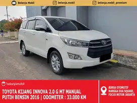 [LOW KM] Toyota Kijang Innova 2.0 G Manual Putih Bensin 2016/2017